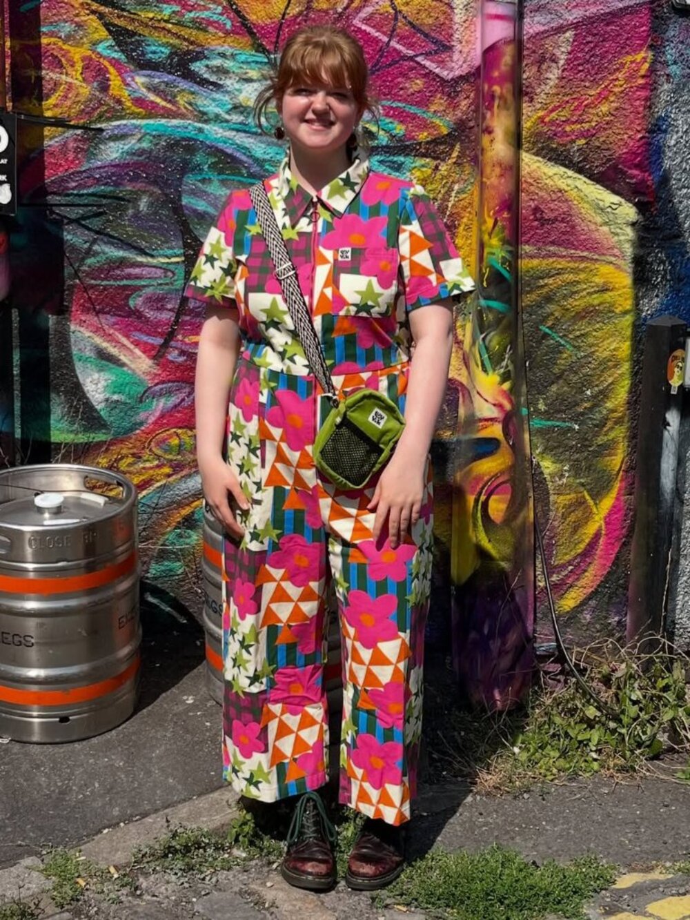 Lucy & Yak Ragan Jumpsuit Young at Heart Print UK 24 NW.US 20 NWOT - Picture 6 of 10